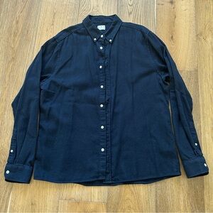 ASKET The Flannel Shirt in Dark Navy